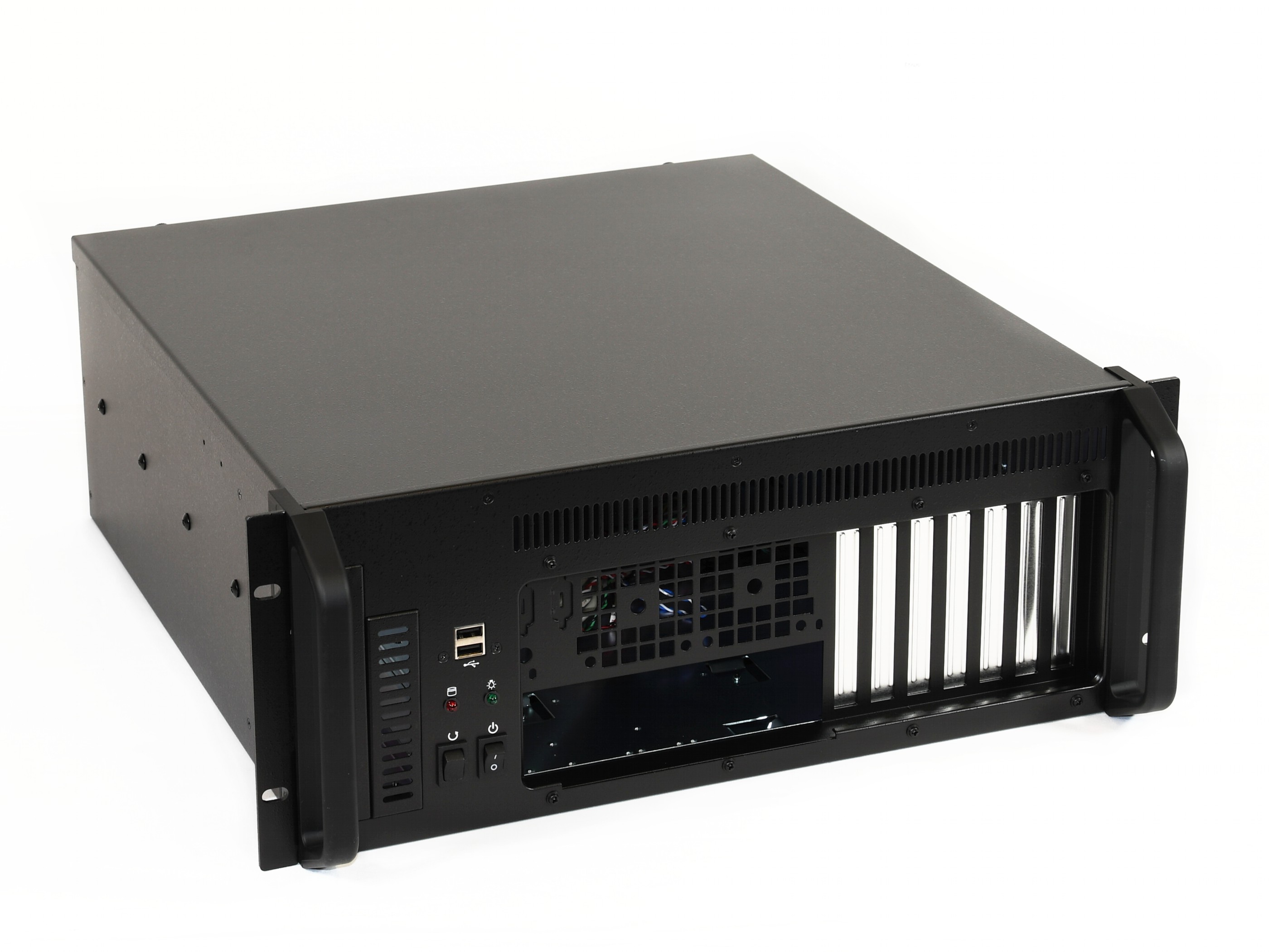 GHI-4F1ATXR GUANGHSING 4U/4HE 19" (19 Zoll) Chassis with I/O and Slots on Frontside for EATX M/B